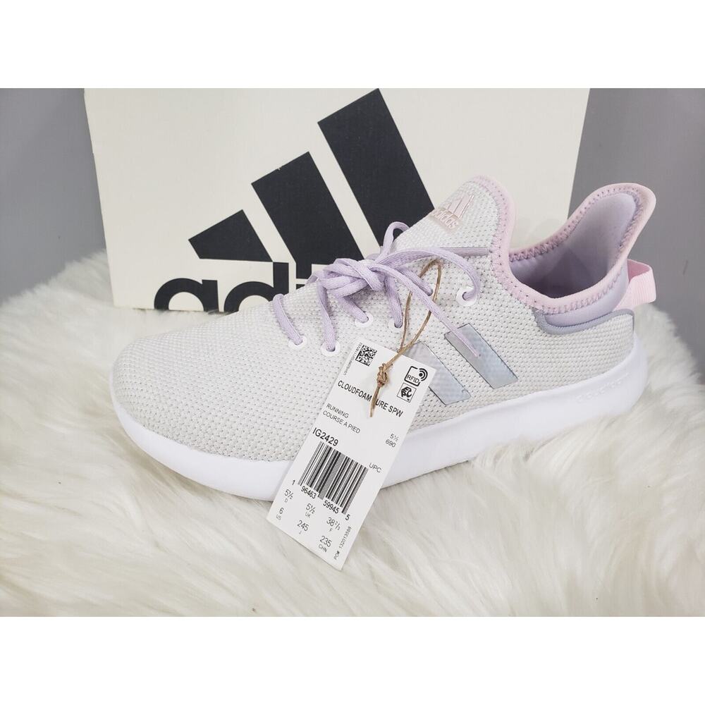 NEW Adidas Cloudfoam Pure Kids Size 6 Running Shoes IG2429 Violet Pastel Girls